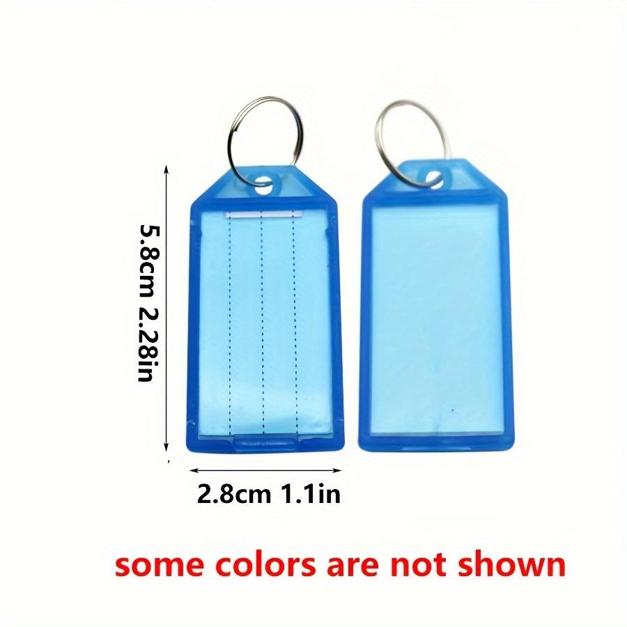 18pcs Colorful Plastic Transparent Flap Key Labels - DIY Double-Sided Marking Tags for Keychain, Airport/Hotel Luggage ID, ZSY