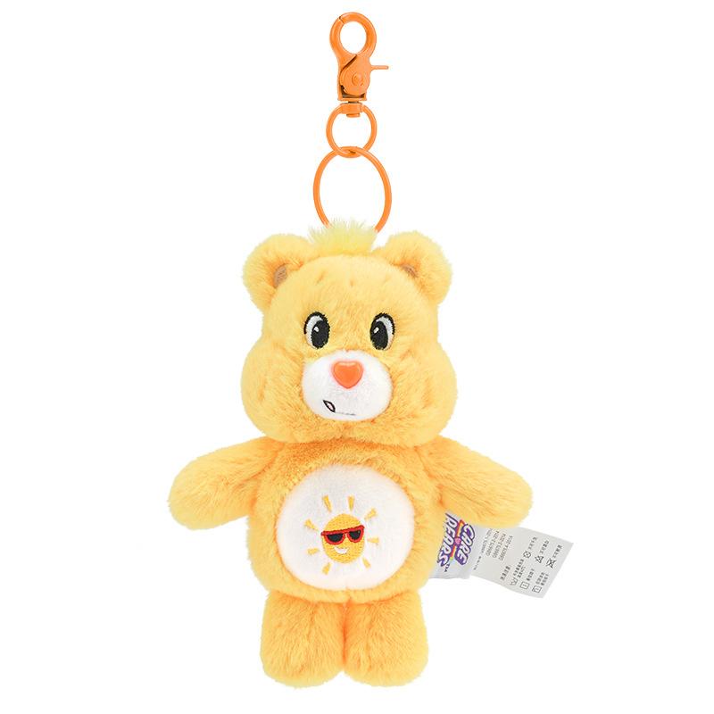 New Genuine Love Bear Doll Plush Pendant Colorful Book Bag Hanging Decoration Rainbow Festival Cuddly Stuffed Fluffy Huggable Kawaii Comfort Adorable