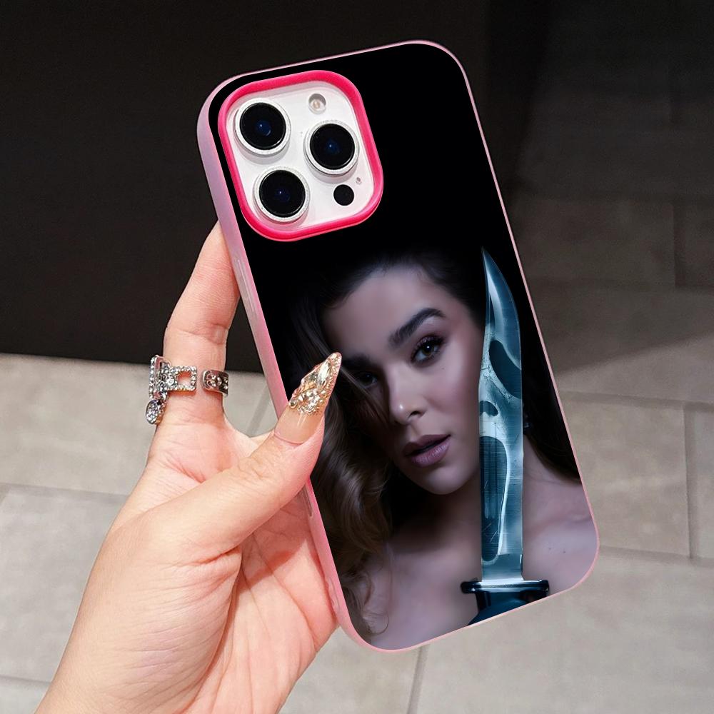 Hailee Steinfeld Jelly Double layer Rose Red Mobile Phone Case for iPhone 17 16 15 14 13 12 11 Air Pro Max Plus Protective