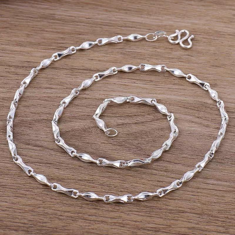 Collier ras du cou universel fait main en argent pur S999, chaîne assortie sans pendentifs, simple et tendance pour femme