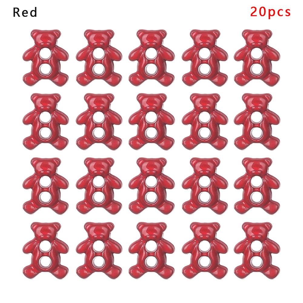 20/40Pcs Mini 6mm Metal Buckle Bear Pattern Decor Buckles for 1/6 Kid Doll Toy Button Buckle DIY Doll Clothes Sewing Accessories