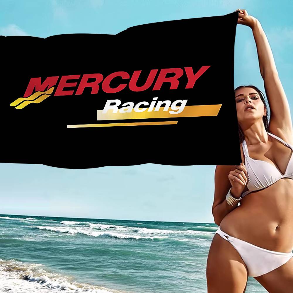 Mercury Racing Car Microfiber Beach Towel Absorbent Quick Dry Soft Yoga Swimming Resort Mountain Climbing Towel