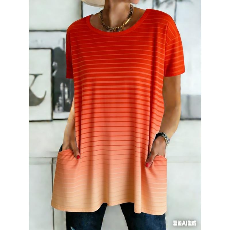 Women s V-neck short-sleeved T-shirt with pockets S