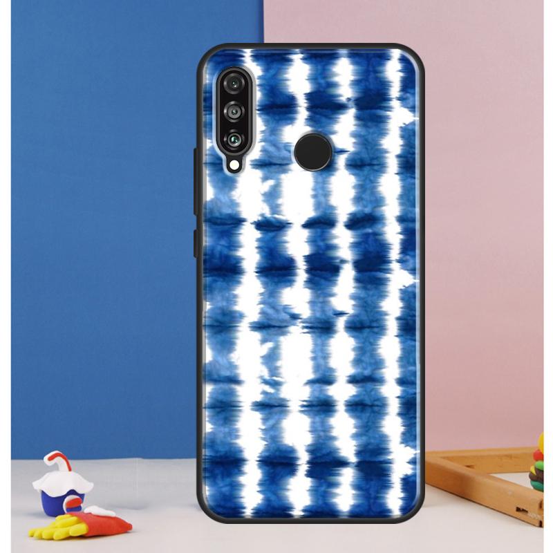 Shibori Indigo Tie Dye Case For Huawei Nova 12s 7i 8i 11i 12i 9 10 SE Y73 Y90 Y70 Y72 Y61 Y91 P30 P40 Lite P60 Pro