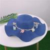 New summer flower straw hat ladies seaside vacation visor big brim beach hat foldable beach hat
