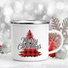 Snowman Ship Print Enamel Coffee Mugs Beer Juice Mug Handle Cocoa Cups Merry Christmas Cup Party Table Decoration New Year Gift