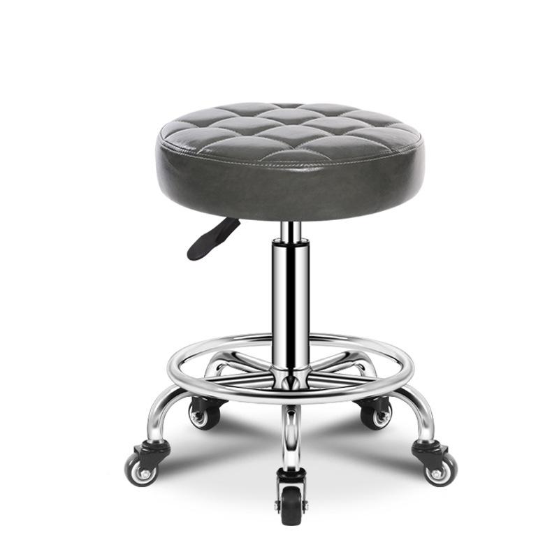 Hairdressing Rotating Salon Stool - Large Barber & Beauty Chair with Rollers