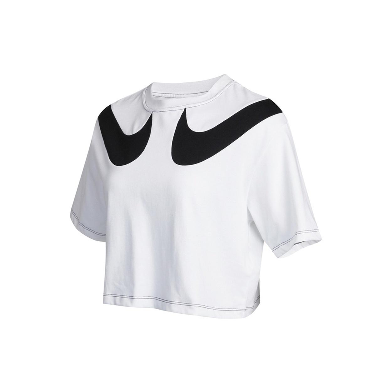 (WMNS) Nike Sportswear Swoosh Short Round-neck White Women s DD5591-100 XL