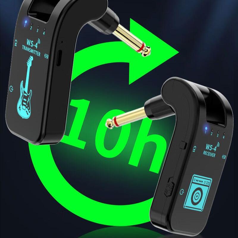 Transmițător și receptor fără fir pentru chitară electrică pentru instrumente de suflat, universal pentru chitară electrică de 3,5 mm/6,5 mm