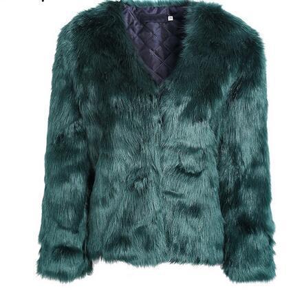 New spot Korean Faner fluffy winter warm solid color short coat Dongdaemun imitation fur coat