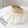 Elegant Temperament Seersucker Splicing Empty Top Hat Summer Casual Commuting Versatile Face Small Shade Sun Hat