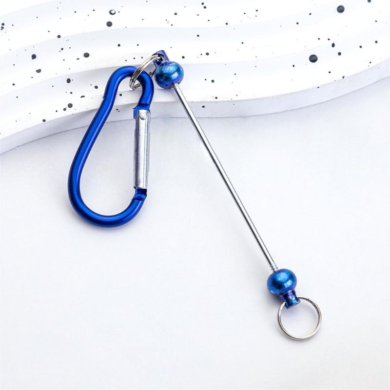 Beadable Keychains Bars Blank Beadable Keychains Bars Metal Keychains Multifunctional Key Fob Blank for Jewelry Making