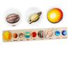 Abaodam Wooden Solar System Puzzle Set, Planet Matching Board, 40x7x2cm, Educational for Kids Ages 3-5, Develops Hands-On Skills, Planet Recognition,