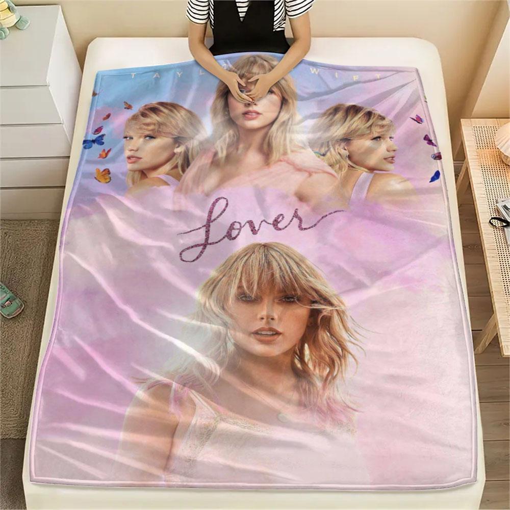 Taylor Swift printing Flannel Blanket Bedroom Sofa Camping Warm blanket Gifts for family and friends-MJ002