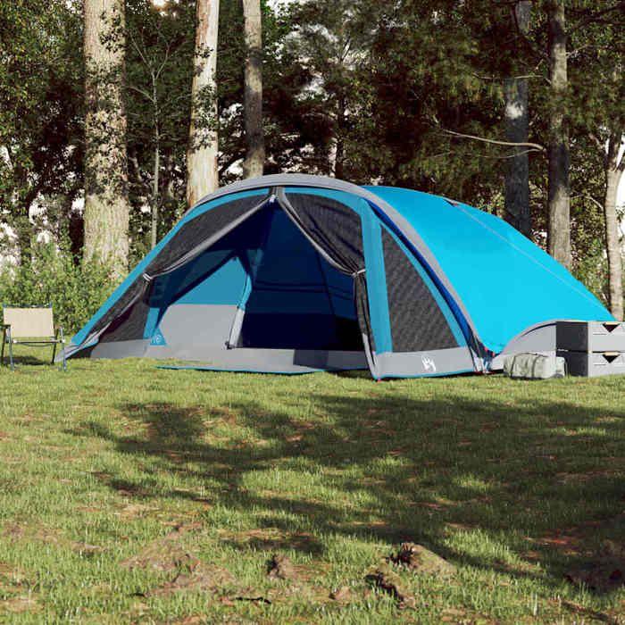 VidaXL Tente de cabine familiale 6 personnes bleu imperméable, tente, abri de camping, abri de jardin, tente de camping, 94747