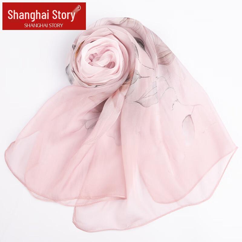 Shanghai Story Floral Mulberry Silk Scarf & Shawl
