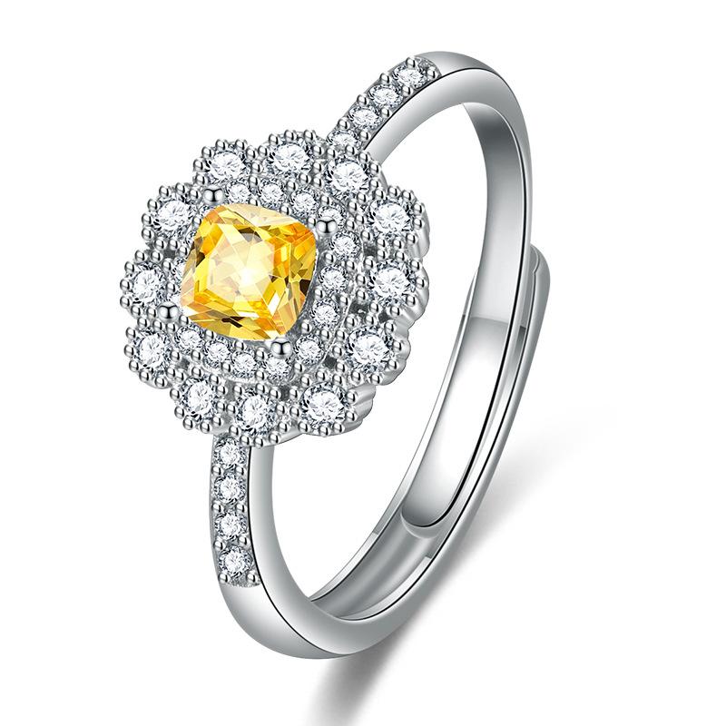 

SACE GEMS классическое кольцо из медного сплава с цирконом женские ювелирные изделия свадебный подарок для вечеринки CZJ001 серебряный