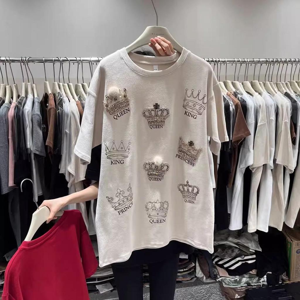 Tricou periat îngroșat de iarnă extra mare: Mâneci scurte pentru femei, pentru slăbire, care acoperă șoldurile, largi, de lungime medie pentru 2-300 lbs