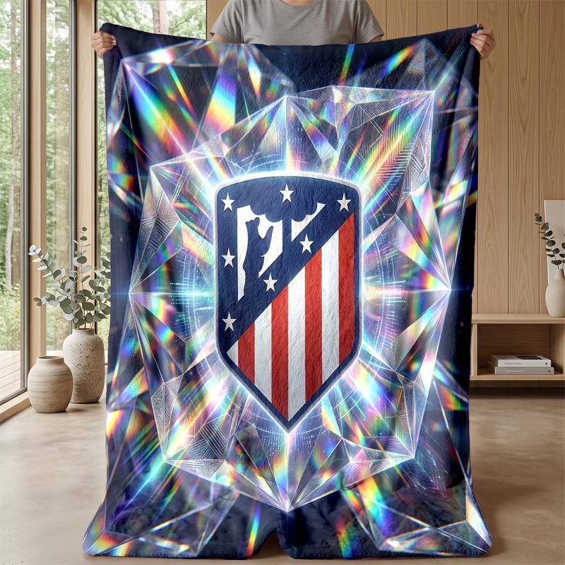Atletico Madrid Theme blanket Soft Flannel Blanket Plush Throw Blanket Cozy Sofa Bed Blanket for Home Decor
