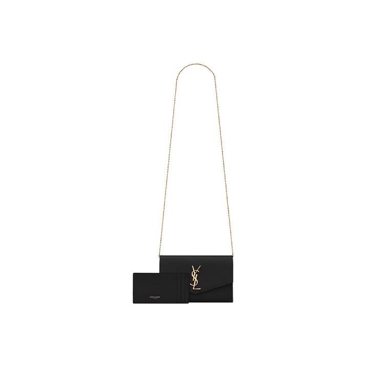Saint Laurent Uptown Wallet On Chain Nero Women Shoulder_bags Black 607788-1GF0J-1000