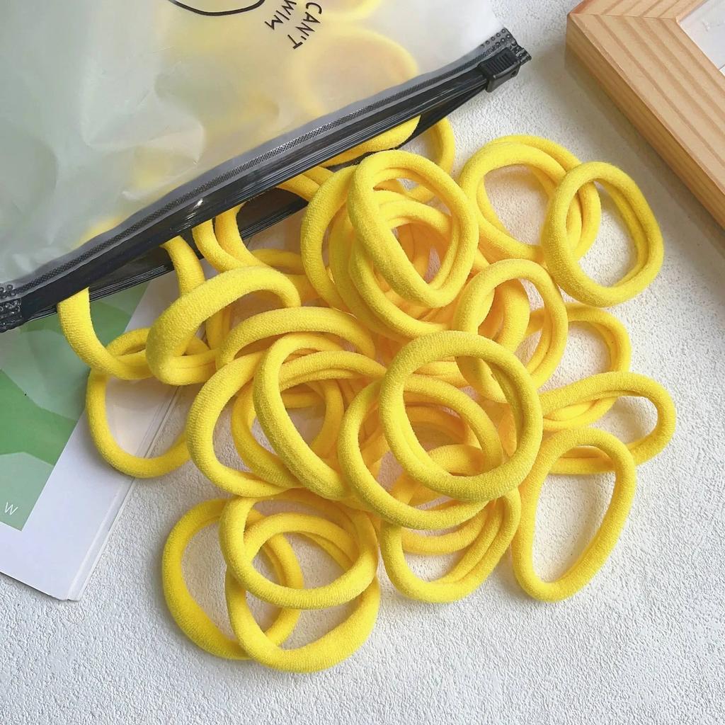 30/50/100 KS/Lot Dívka Mix Barev Gumičky do Vlasů Základní Gumičky Elastická Čelenka Vlasové Scrunchies Dámské Doplňky Držák na Ohon