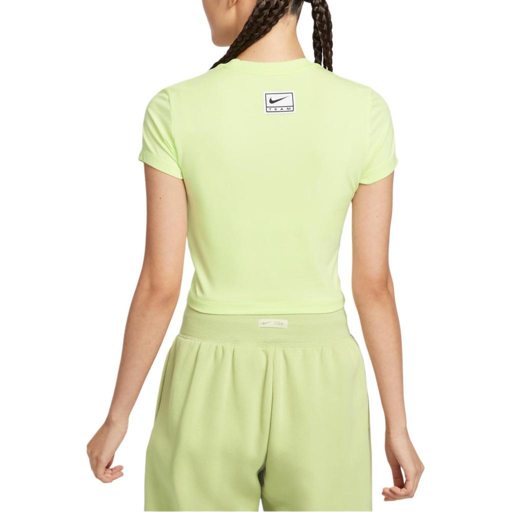 Nike As W Nsw Slim Crop Round Neck Logo Comfortable Short Sleeve Outdoor Quick Dry T-Shirt Women T-Shirt Green HQ1710360