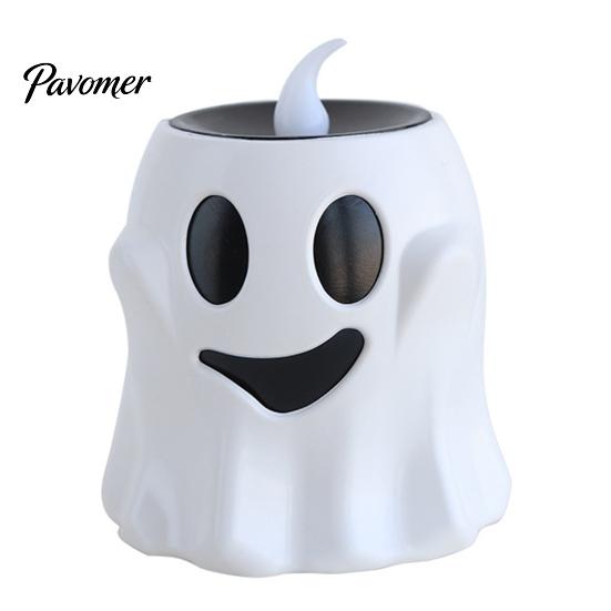 Battery Operated Lamps Halloween Pumpkin Night Light, LED Spooky Skeleton Desk Lamp, Electric Decorative Lights Candle Light for Holiday Party