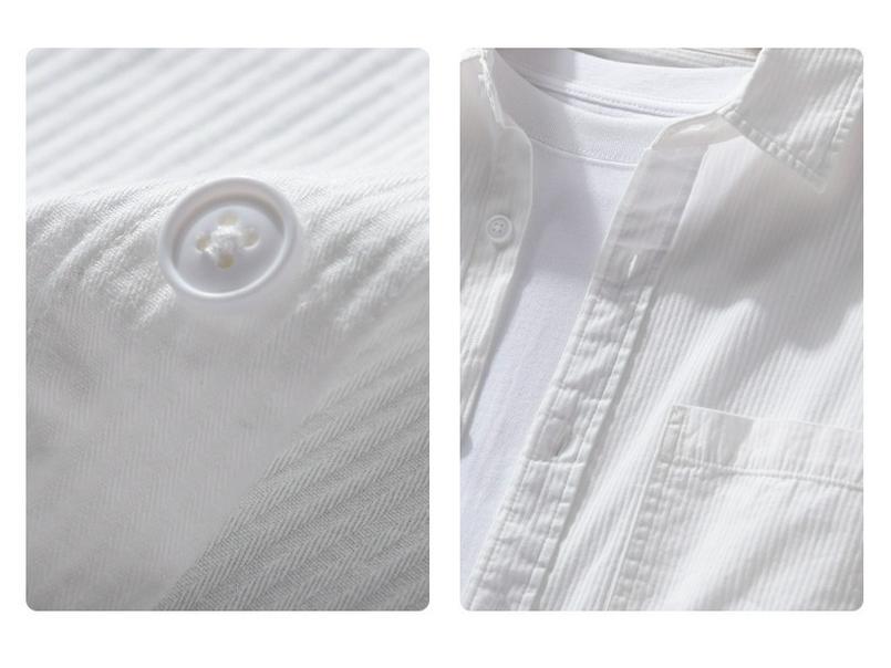 Men's Retro Solid Color Long Sleeve Shirt - Loose Fit, Simple, Stylish, Perfect for Spring & Autumn