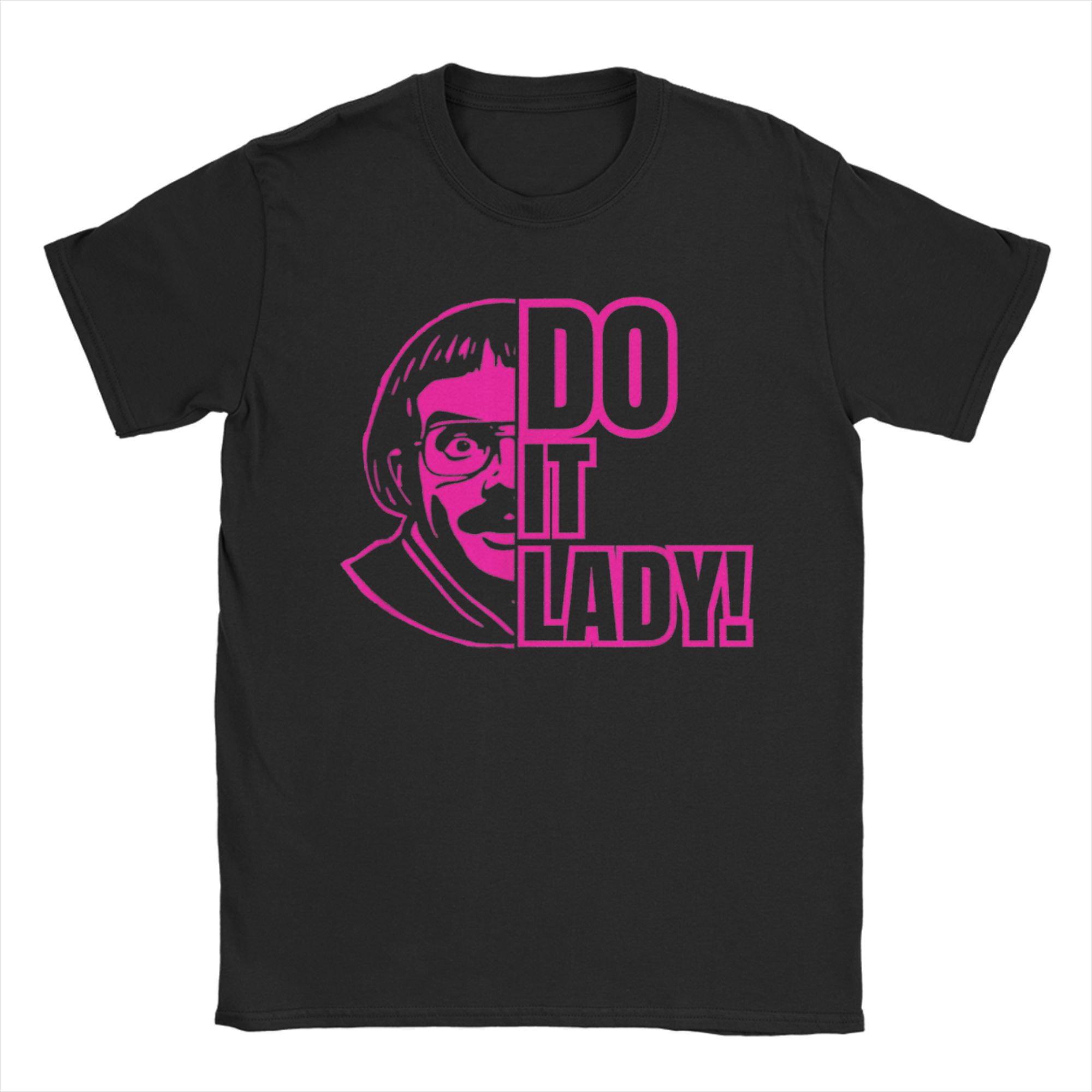 Do It Lady Graphic Print Black T-shirt S