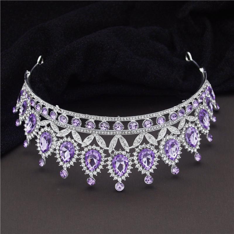 Baroque Wedding Crown Royal Queen Bridal Tiaras Hair Jewelry Pageant Party Birthday Head Accessories Girls Bride Headdress