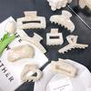 Geometric Square Checkerboard Hair Claw Clip Black and White Retro Acrylic Acetate Temperament Girl's Hair Grippers
