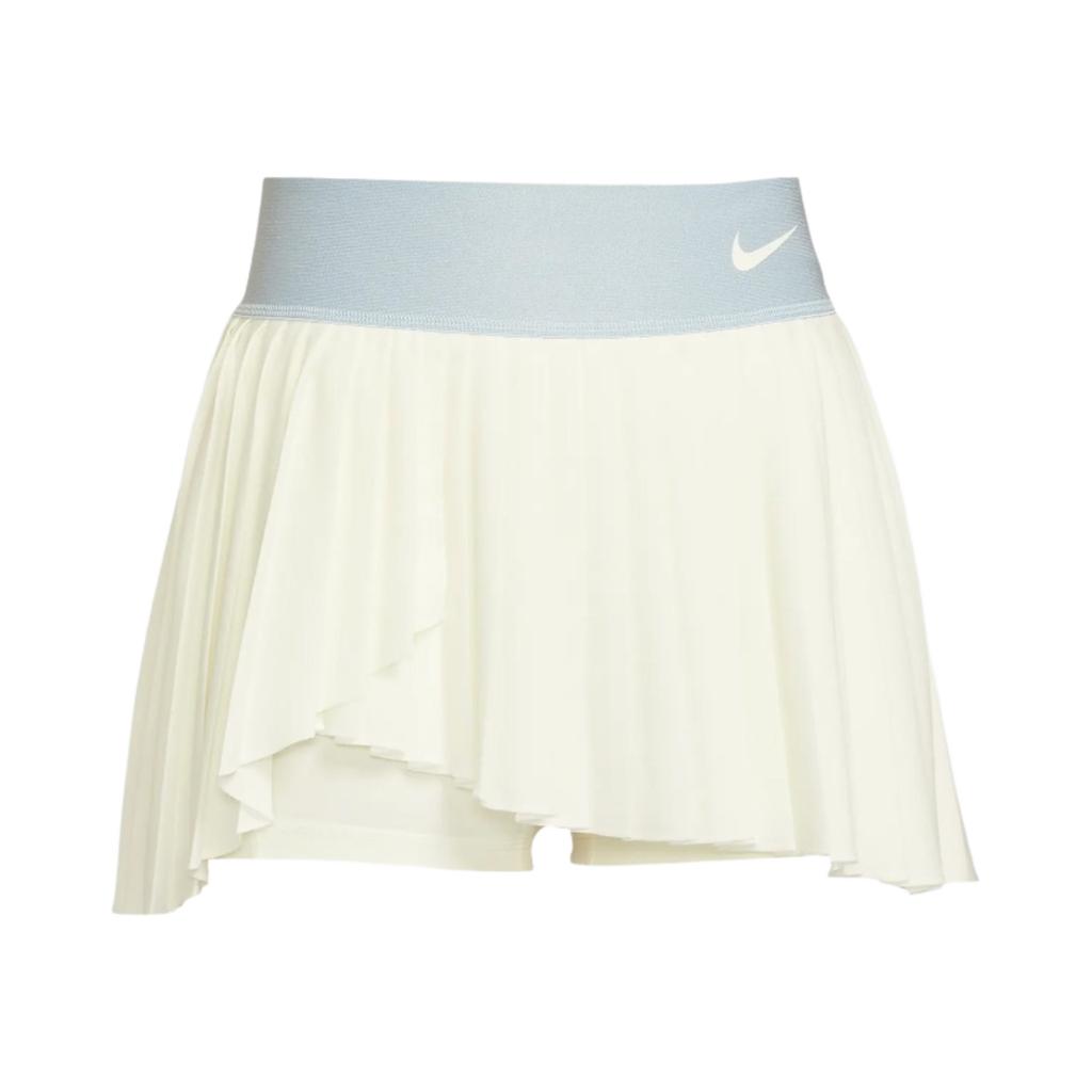 Nike Advantage Dri-Fit Elastic Lightweight Quick-Drying Comfortable Tennis Pleated Skirt Women Bottoms Sail-White Rage-Blue HF6596-134