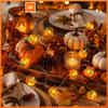 1pc 20/30LED Halloween Pumpkin Shape LED String Battery Powered Copper Wire Lights For Home Indoor Holiday Autumn Festival Decor