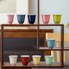 Raw ore color glaze handmade tea cup offering red master single cup smelling cup high temperature kung fu tea set teacup