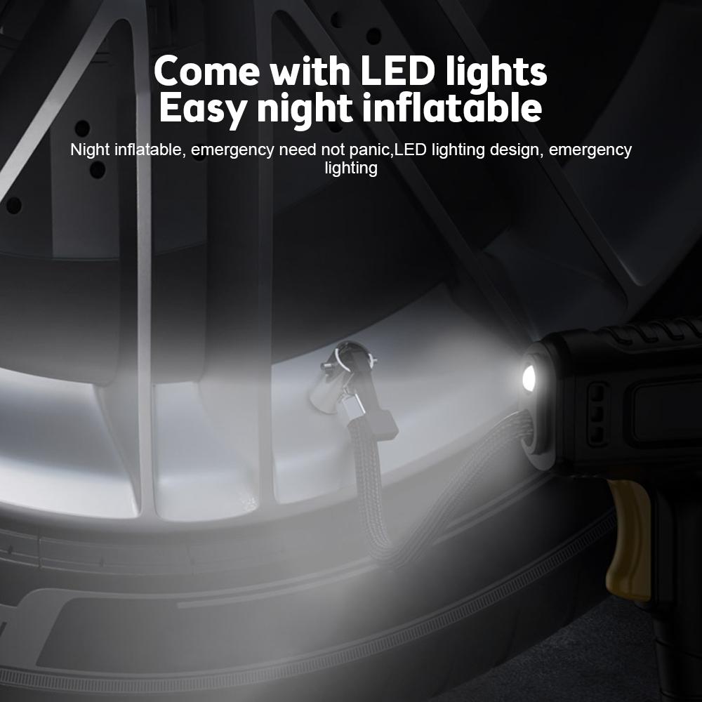 Car Air Pump 120W Wireless/Wired Electric Car Tire Inflatable Pump Portable Air Pump Tire Inflator Digital for Car Bicycle Balls