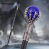 Blå glaskula Steampunk Walking Cane Mode Dekorativ Walking Stick Gentleman Lyx Crosier Knop Walking Stick 93cm