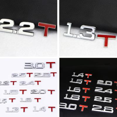 3D metalo 1.6 1.8 2 3 T logotipo emblemos ženklelio automobilio stiliaus lipdukai