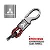 Cyakpr1 Legierung Leder Starker Karabinerform Schlüsselanhänger Zubehör Für Mitsubishi Outlander Lancer L200 ASX Pajero Grandis Eclipse