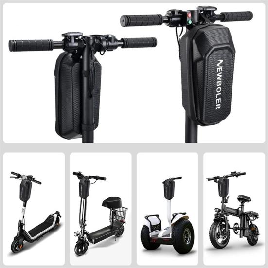 Electric Scooter Waterproof Handlebar Bag Bike Large Capacity Stable Mount Storage Pouch Bicycle Parts Tool Hard Shell Bag