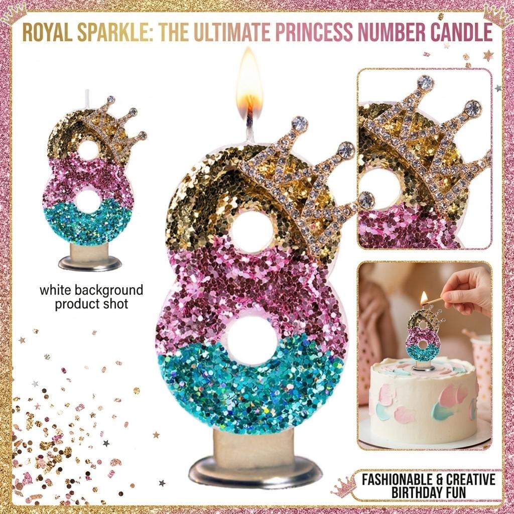Fashion Cartoon Creative Birthday Candles Party Digital Candles