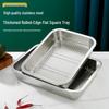 304 Stainless Steel Deep Square Steaming & Draining Pan with Mesh Insert
