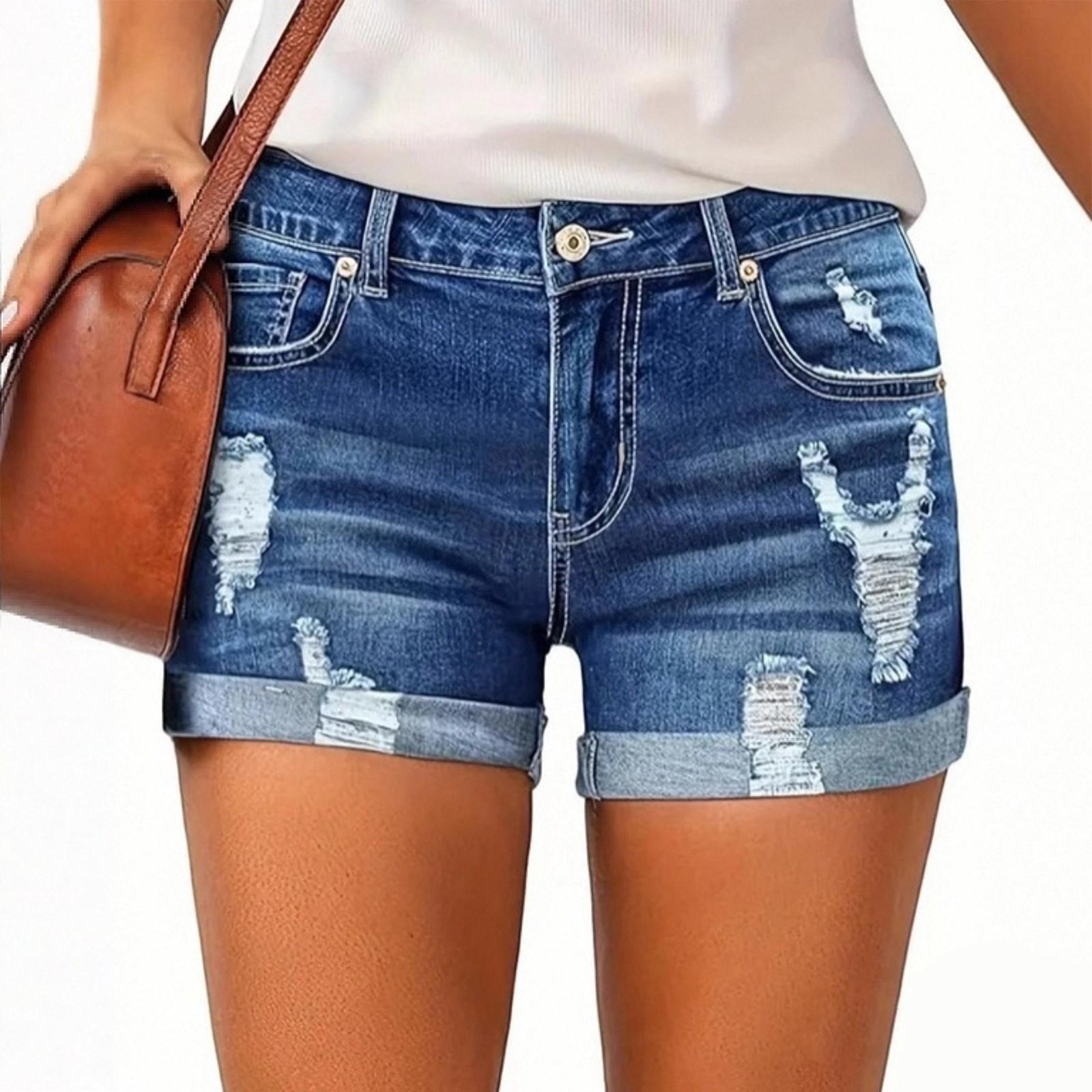 

Женские джинсовые классические универсальные модные шорты с высокой талией S