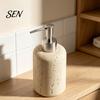 Resin Soap Dispenser Refillable Dispenser, Liquid Hand Shampoo Container, Pump Bottle Empty Lotion for Bathroom Kitchen Countertop