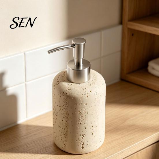 Resin Soap Dispenser Refillable Dispenser, Liquid Hand Shampoo Container, Pump Bottle Empty Lotion for Bathroom Kitchen Countertop