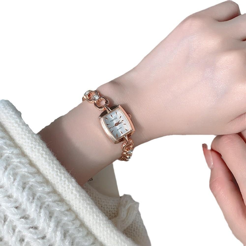 Fashion Women's Watches Women's Steel Strap Bracelets Rectangular Quartz Watches