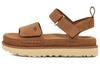 Women's Sandals UGG Goldenstar Cow Split Leather Fashion Sandal Women's Chestnut Brown