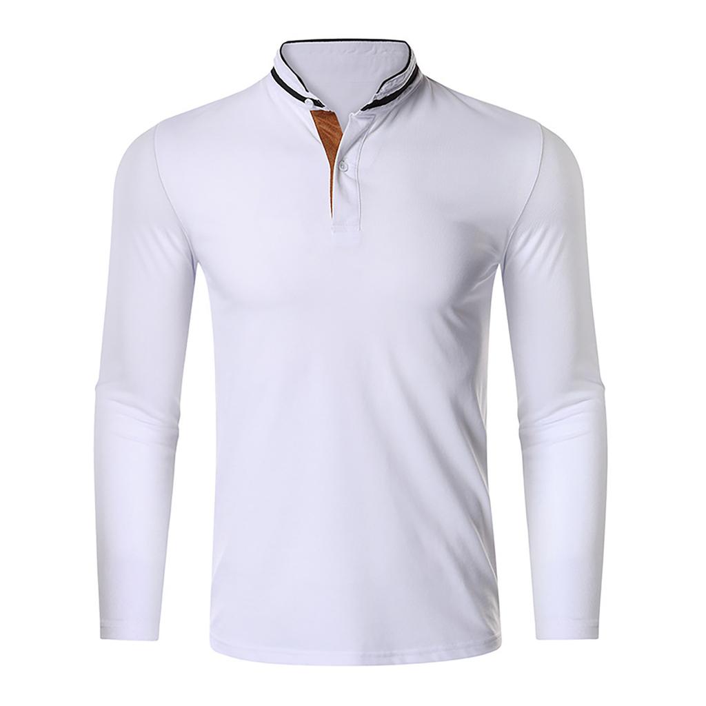 Men's Color Shirt Quick Dry Performance Long Sleeve Shirts Golf Shirt