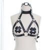 Sexy Leather Hollow Underwear Bandage Chain Nightwear Cosplay Costume Anime Role Play Lingerie Black Outfits Party Club