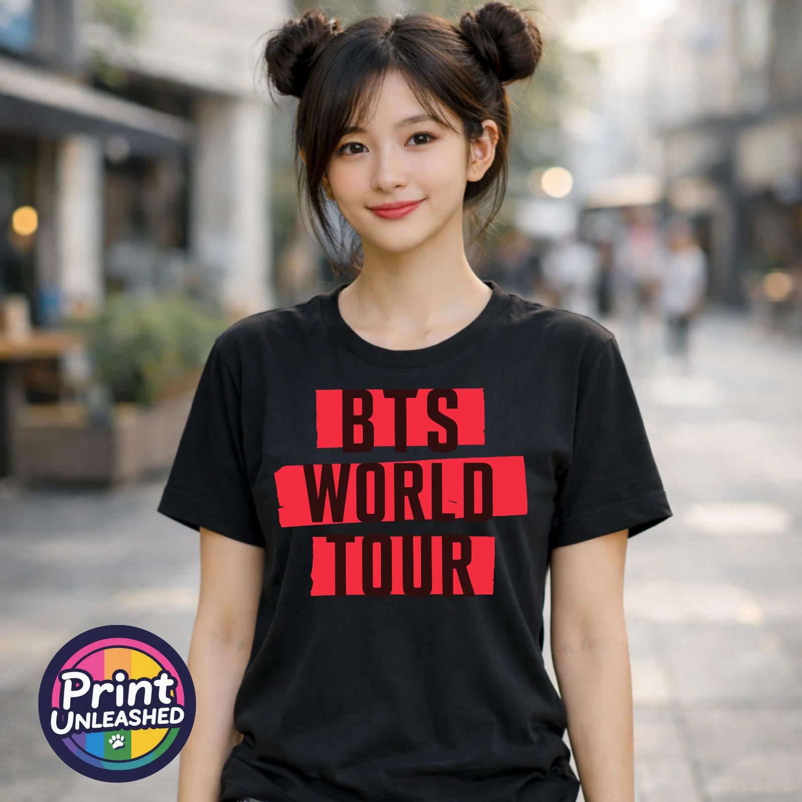 BTS T-Shirt KPOP Band Graphic Tee BTS World Tour Top Kids Teen Adult KPOP Tee 2XL