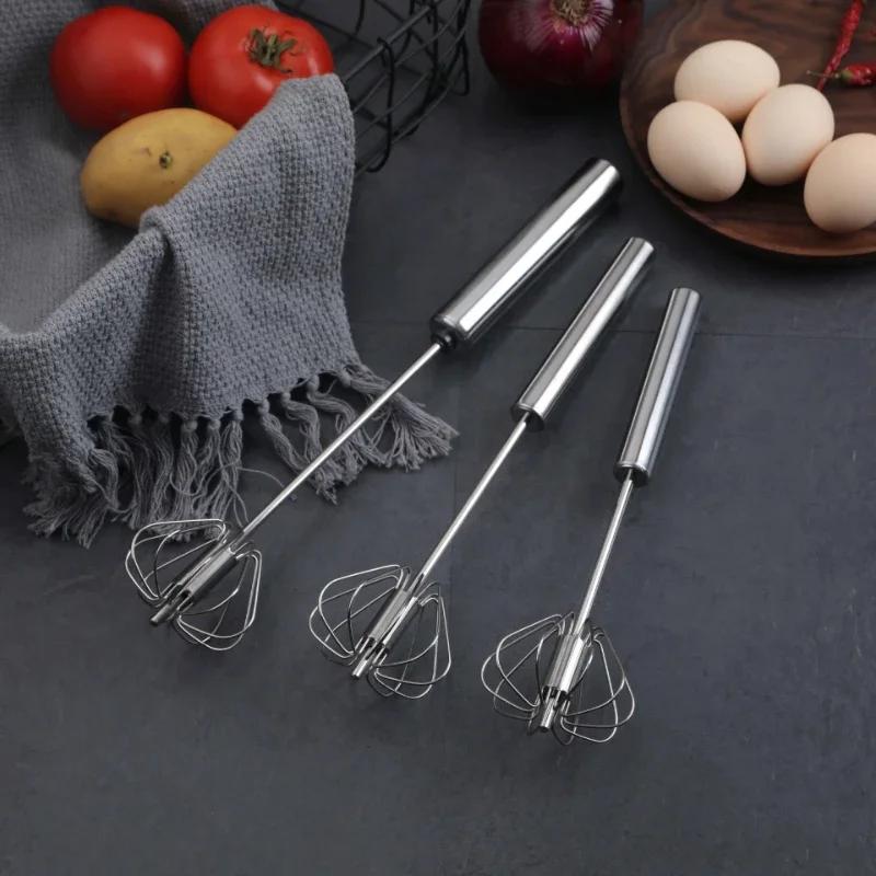 Stainless Egg Beater Semi-Automatic Egg Tools Manual Mixer for Egg Stiring Cream Whisk Baking Tools Kitchen Accessories